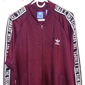 Adidas Burgundy Track Jacket